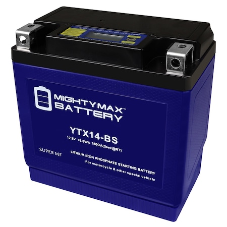 YTX14-BS Lithium Replacement Battery Compatible With Honda VTX1300 CRS 03-09
